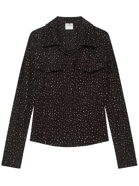  Courrèges Splattered-paint Print Shirt - Black 