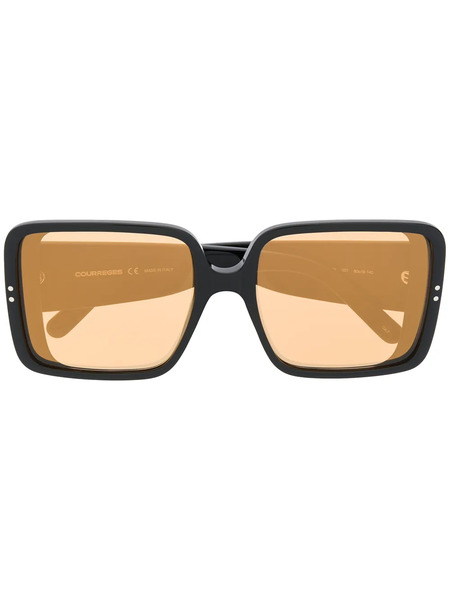  Courrèges Square Frame Sunglasses - Black 