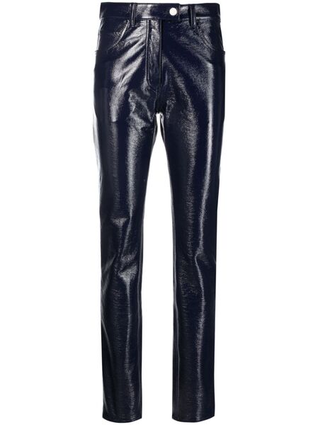  Courrèges Straight-leg Vinyl Trousers - Blue 