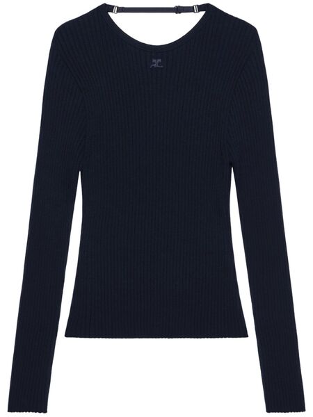  Courrèges Strap-detail Jumper - Blue 