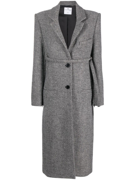  Courrèges Strap-detail Tailored Coat - Black 