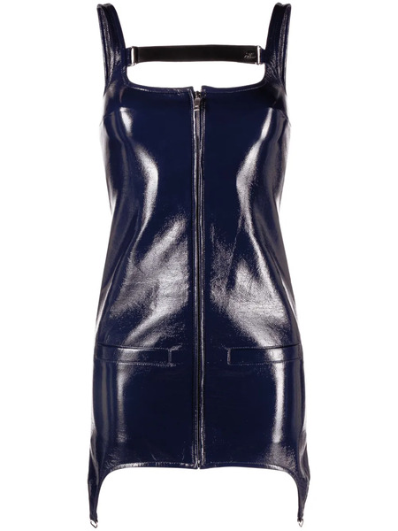 Courrèges Strap-embellished High-shine Minidress - Blue 