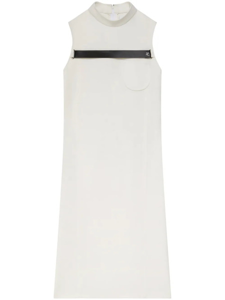  Courrèges Straped Tailored Twill Dress - White 