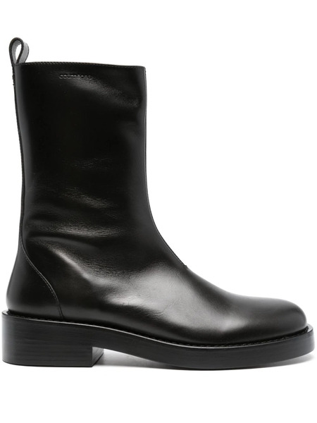  Courrèges Stretch Leather Boots - Black 
