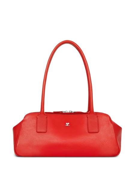  Courrèges Strip Leather Shoulder Bag - Red 