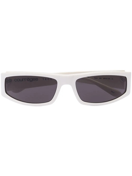  Courrèges Techno Rectangle-frame Sunglasses - White 