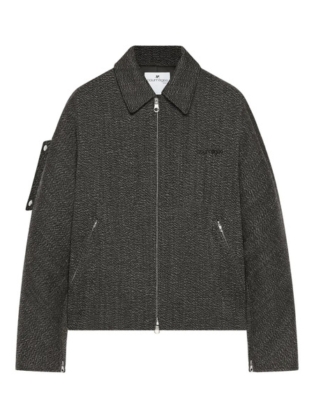  Courrèges Textured Zip-up Jacket - Grey 