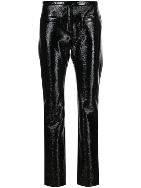  Courrèges Tube Vinyl Trousers - Black 