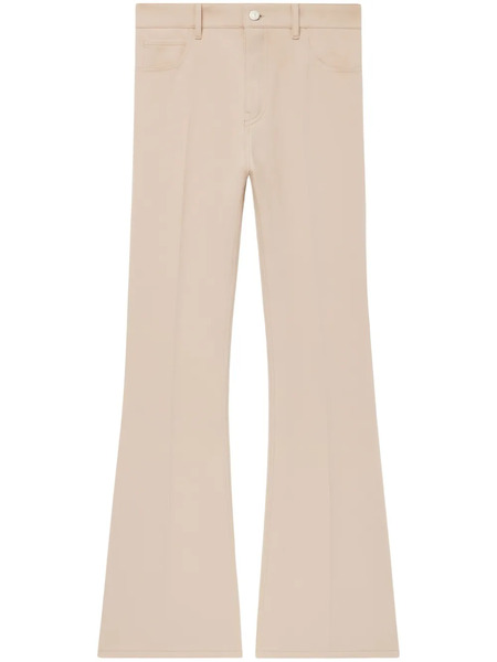  Courrèges Twill-weave Bootcut Trousers - Neutrals 