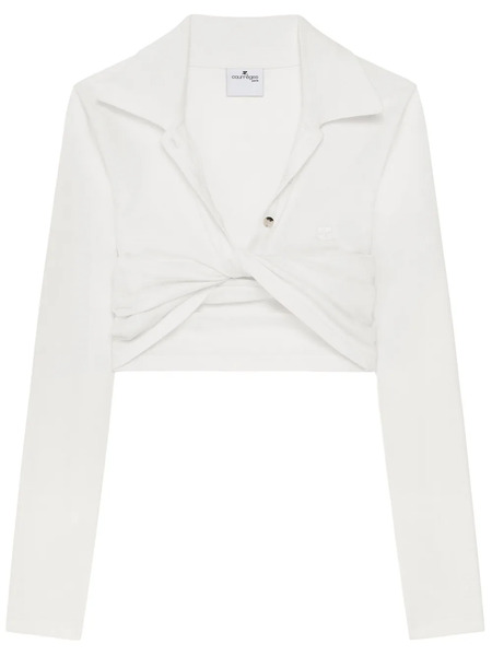  Courrèges Twist-detailing Shirt - White 