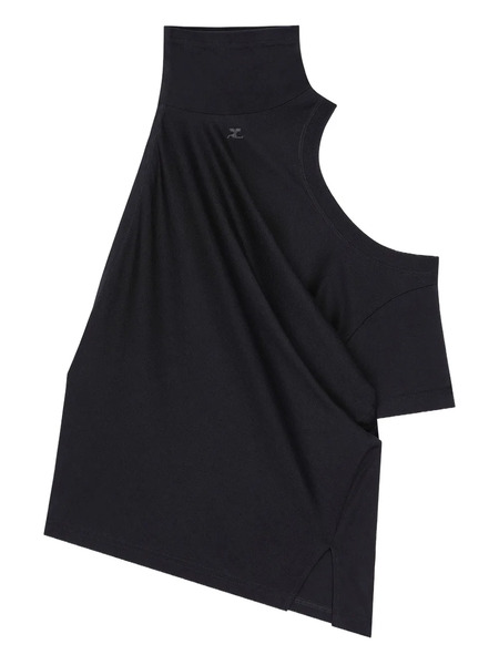  Courrèges Twisted Mock-neck Blouse - Black 