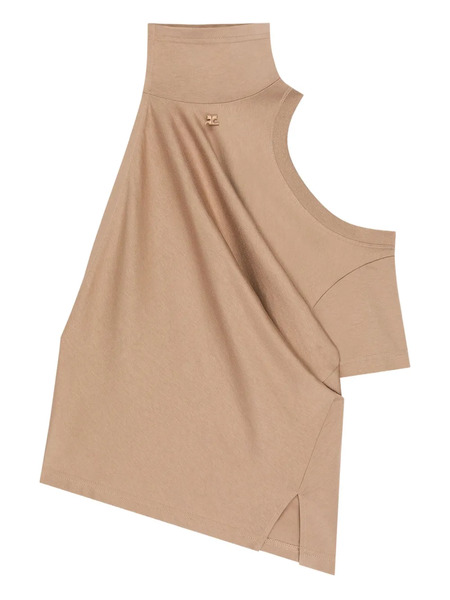  Courrèges Twisted One-shoulder Top - Neutrals 