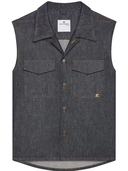  Courrèges Utility Denim Shirt - Grey 