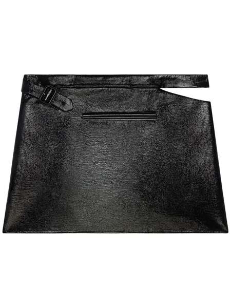  Courrèges Vinyl Mini Skirt - Black 