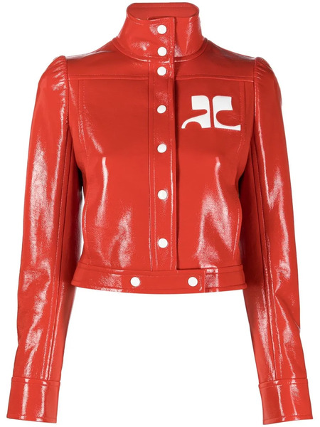  Courrèges Vinyl Reedition Cropped Jacket - Red 