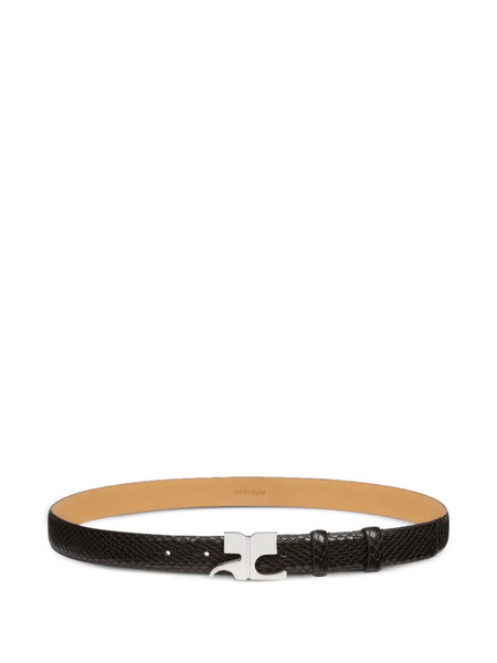  Courrèges Viper Leather Belt - Black 