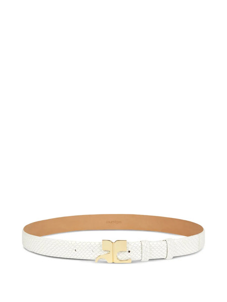  Courrèges Viper Leather Belt - White 
