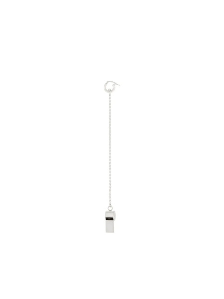  Courrèges Whistle Chain Earring - Silver 