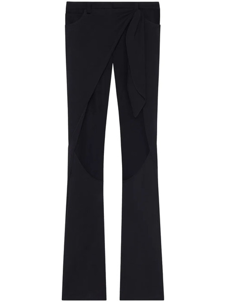 Courrèges Wrap-design Flared Jeans - Black 