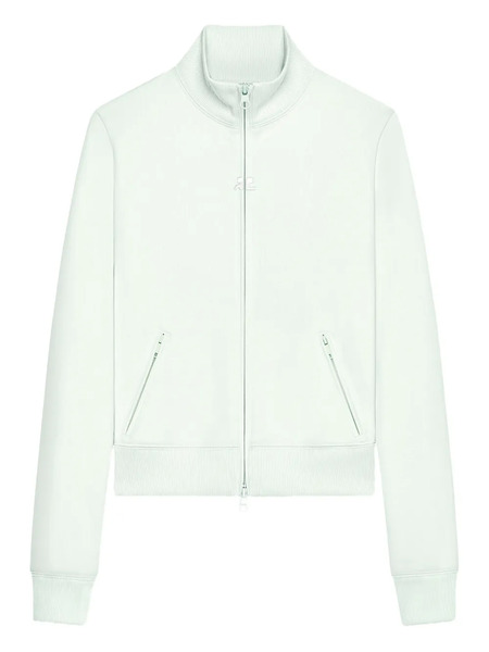  Courrèges Zip-up Logo-detail Sweatshirt - Pink 