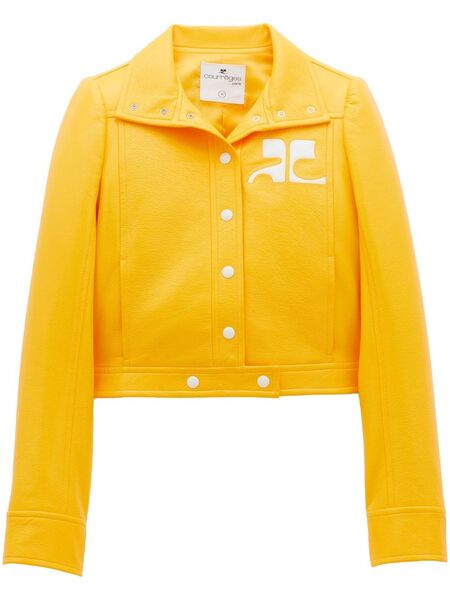  Courrèges Zip-up Vinyl Jacket - Yellow 
