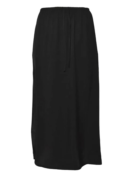  Covert Drawstring-waist Midi Skirt - Black 