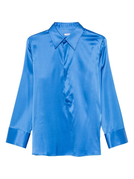  Covert Point-collar Blouse - Blue 
