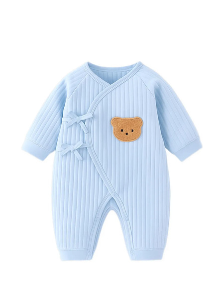  Cozy Crew Club The Teddy Bear Romper - Blue 