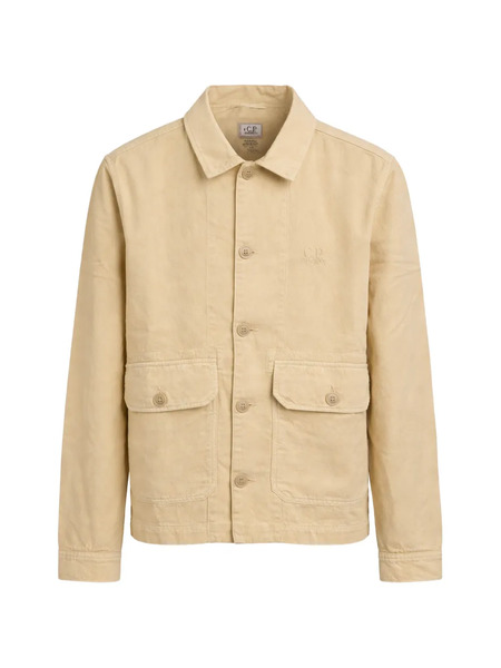  C.p. Company Buttoned Pocket Overshirt - Neutrals 