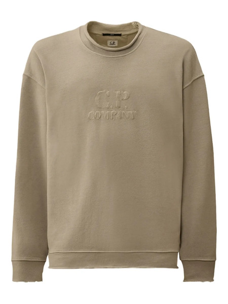  C.p. Company Embroidered-logo Sweater - Neutrals 