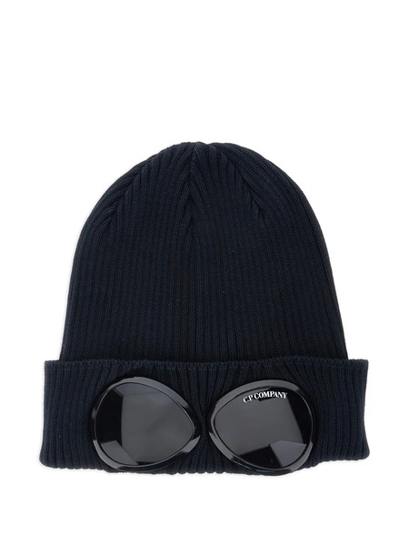  C.p. Company Goggle Knit Beanie Hat - Blue 