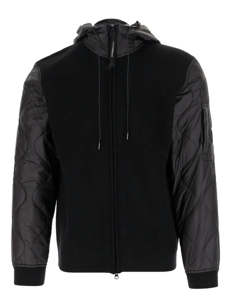  C.p. Company J-rombe Quilted-panel Hooded Jacket - Black 