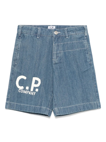  C.p. Company Kids Denim Shorts - Blue 