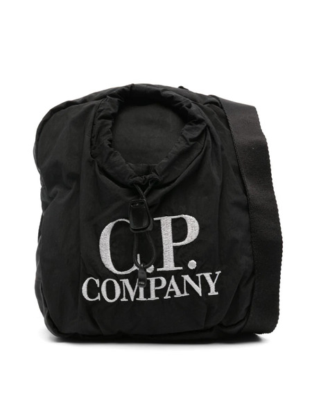  C.p. Company Kids Embroidered-logo Shoulder Bag - Black 