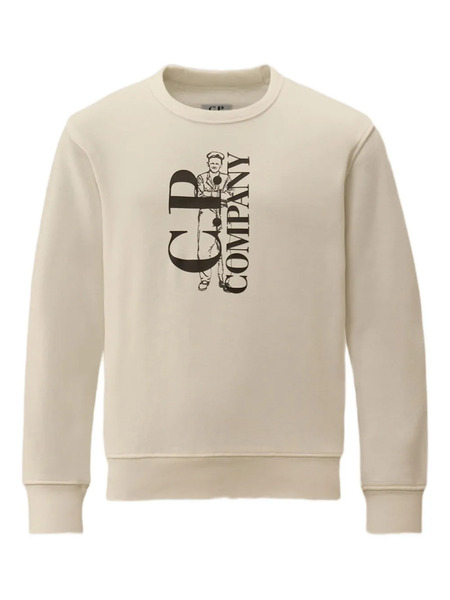  C.p. Company Kids Graphic Print Sweater - Neutrals 