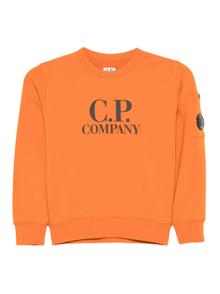  C.p. Company Kids Logo Pocket Sweat - Orange 