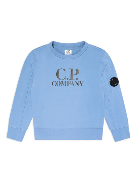  C.p. Company Kids Logo-print Sweatshirt - Blue 