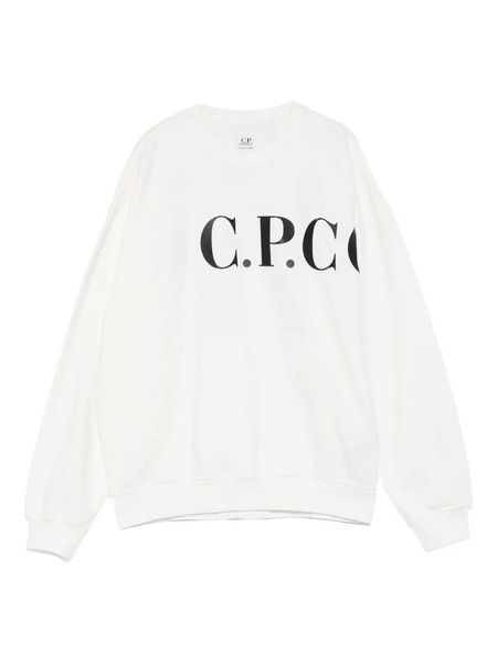  C.p. Company Kids Logo-print Sweatshirt - White 