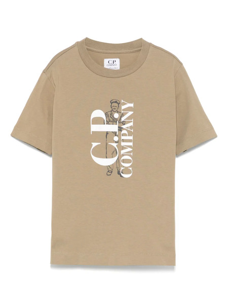  C.p. Company Kids Logo-print T-shirt - Neutrals 