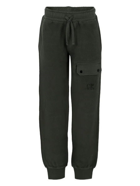  C.p. Company Kids Pocket-detail Embroidered Joggers - Green 