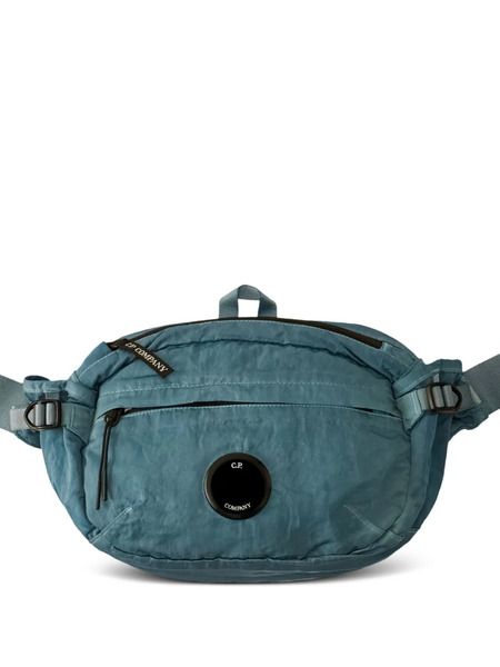  C.p. Company Kids Zip-fastening Logo-patch Shoulder Bag - Blue 