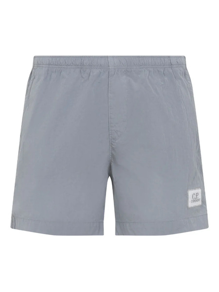  C.p. Company Logo-patch Swim Shorts - Grey 