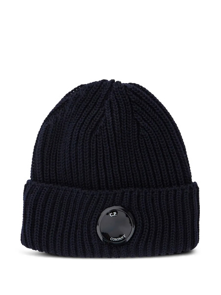  C.p. Company Ribbed Beanie Hat - Blue 
