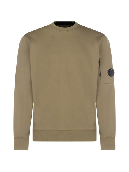  C.p. Company Zip-pocket Logo-patch Sweatshirt - Green 
