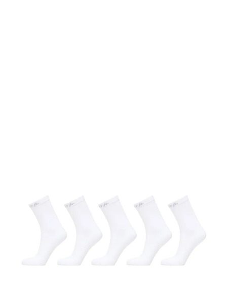  Craft Ribbed Crew Socks (set Of Five) - White 