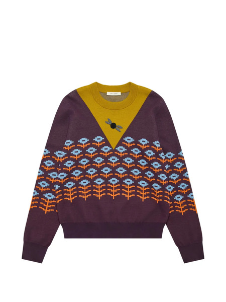  Craig Green Patterned Crew-neck Sweater - Purple 