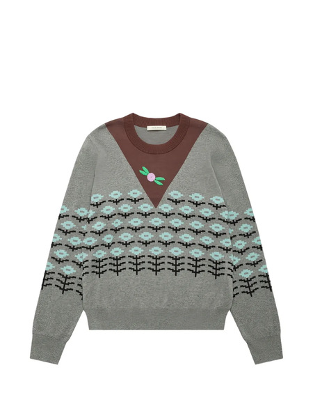  Craig Green Pixel Flower Sweater - Grey 