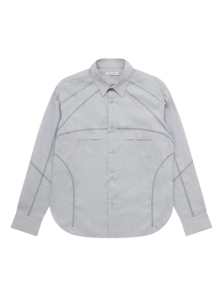  Craig Green Striped Topstitching Shirt - Grey 