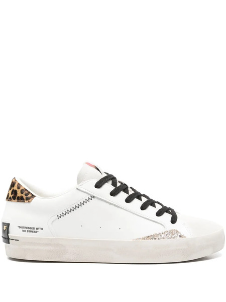  Crime London Distressed Sneakers - White 