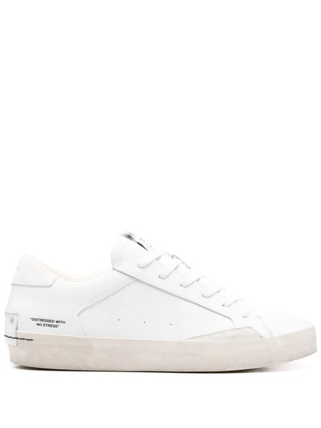  Crime London Distressed Sneakers - White 